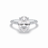 Oval Pave Lab Grown Diamond Engagement Ring