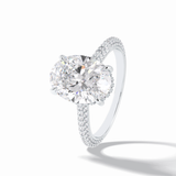 Oval Pave Lab Grown Diamond Engagement Ring