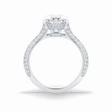 Oval Pave Lab Grown Diamond Engagement Ring
