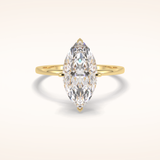 2.79 CT Marquise Shaped Solitaire Moissanite Engagement Ring