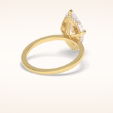 2.79 CT Marquise Shaped Solitaire Moissanite Engagement Ring