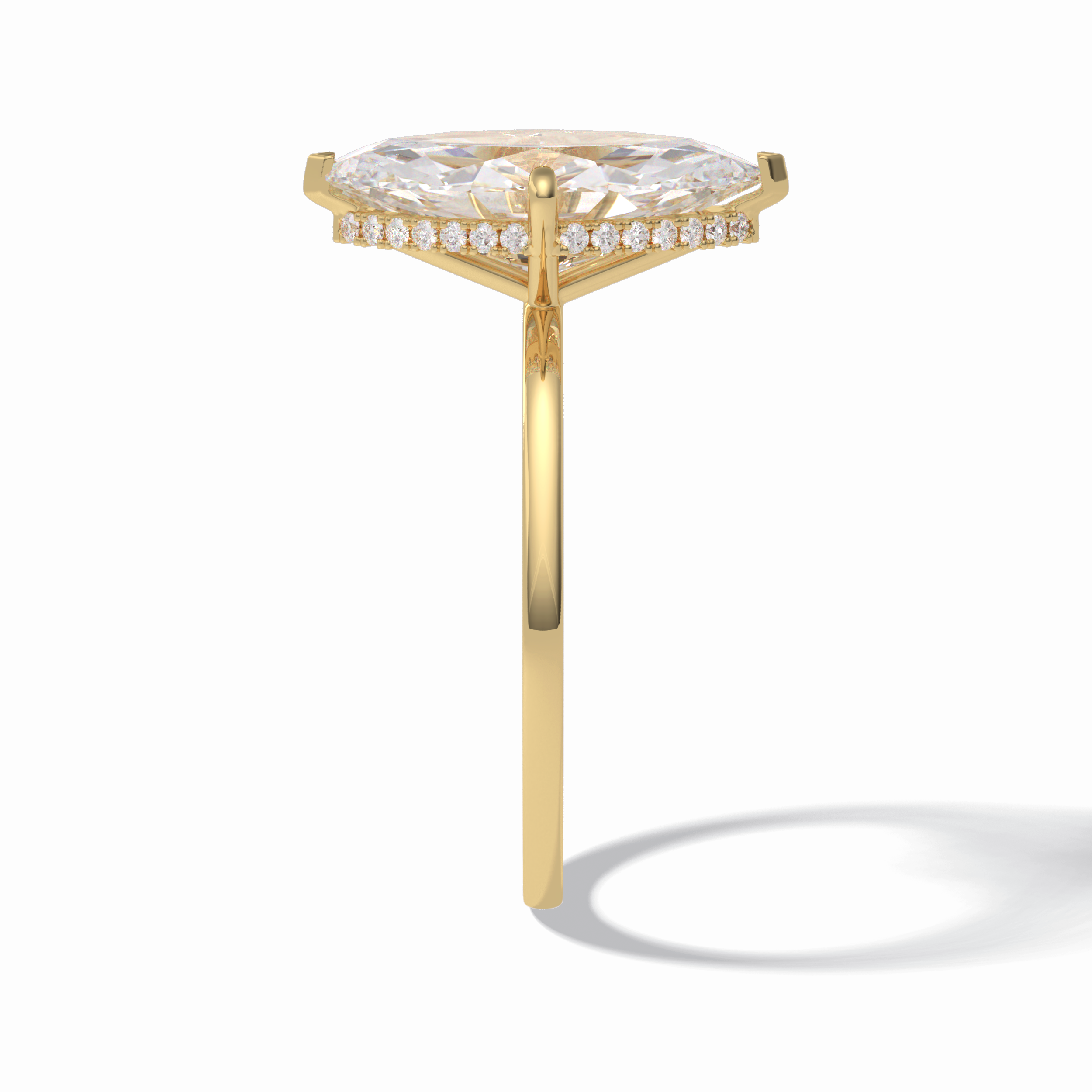 Marquise Solitaire Lab Grown Diamond Engagement Ring
