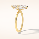 2.79 CT Marquise Shaped Solitaire Moissanite Engagement Ring