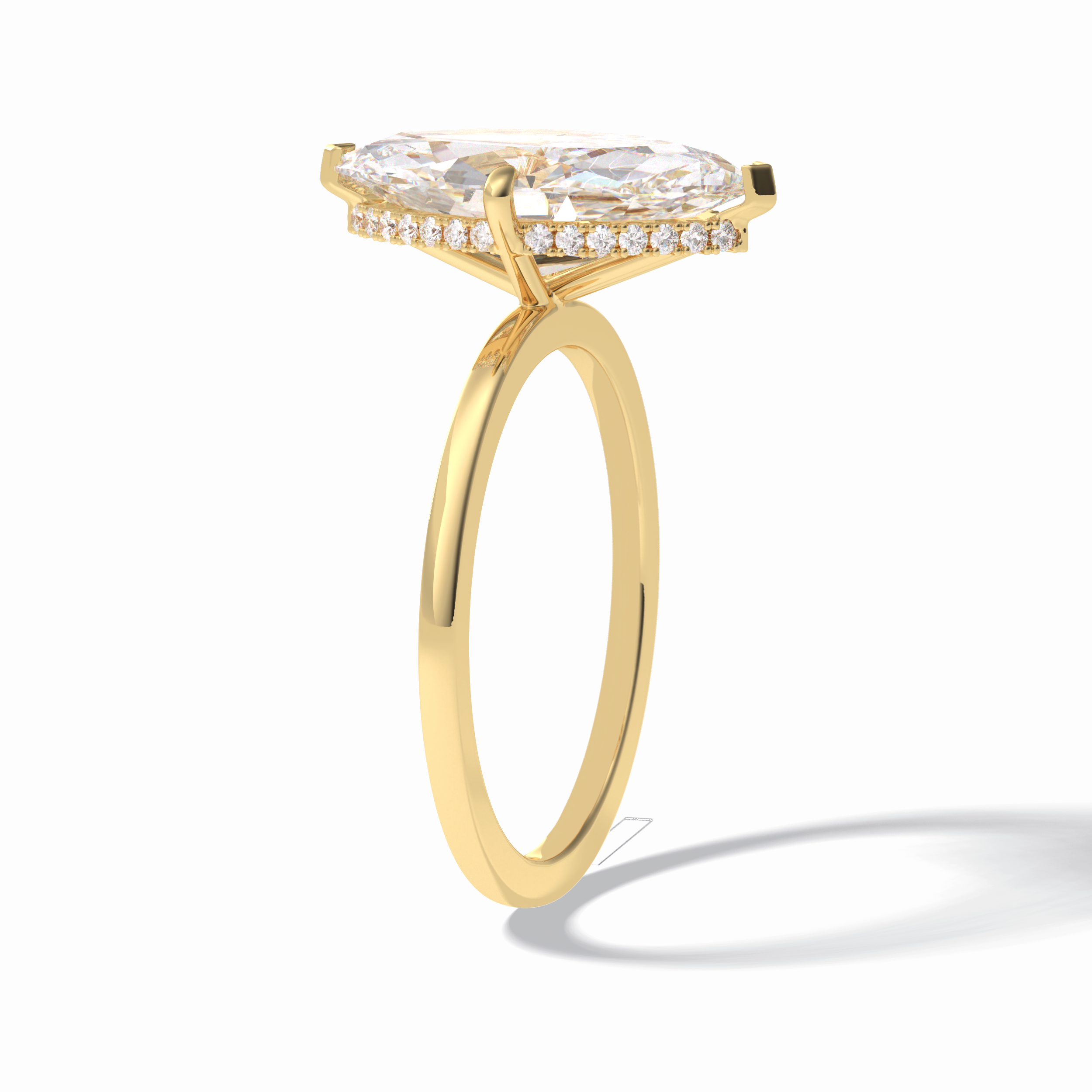 Marquise Solitaire Lab Grown Diamond Engagement Ring