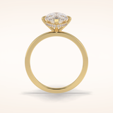 2.79 CT Marquise Shaped Solitaire Moissanite Engagement Ring
