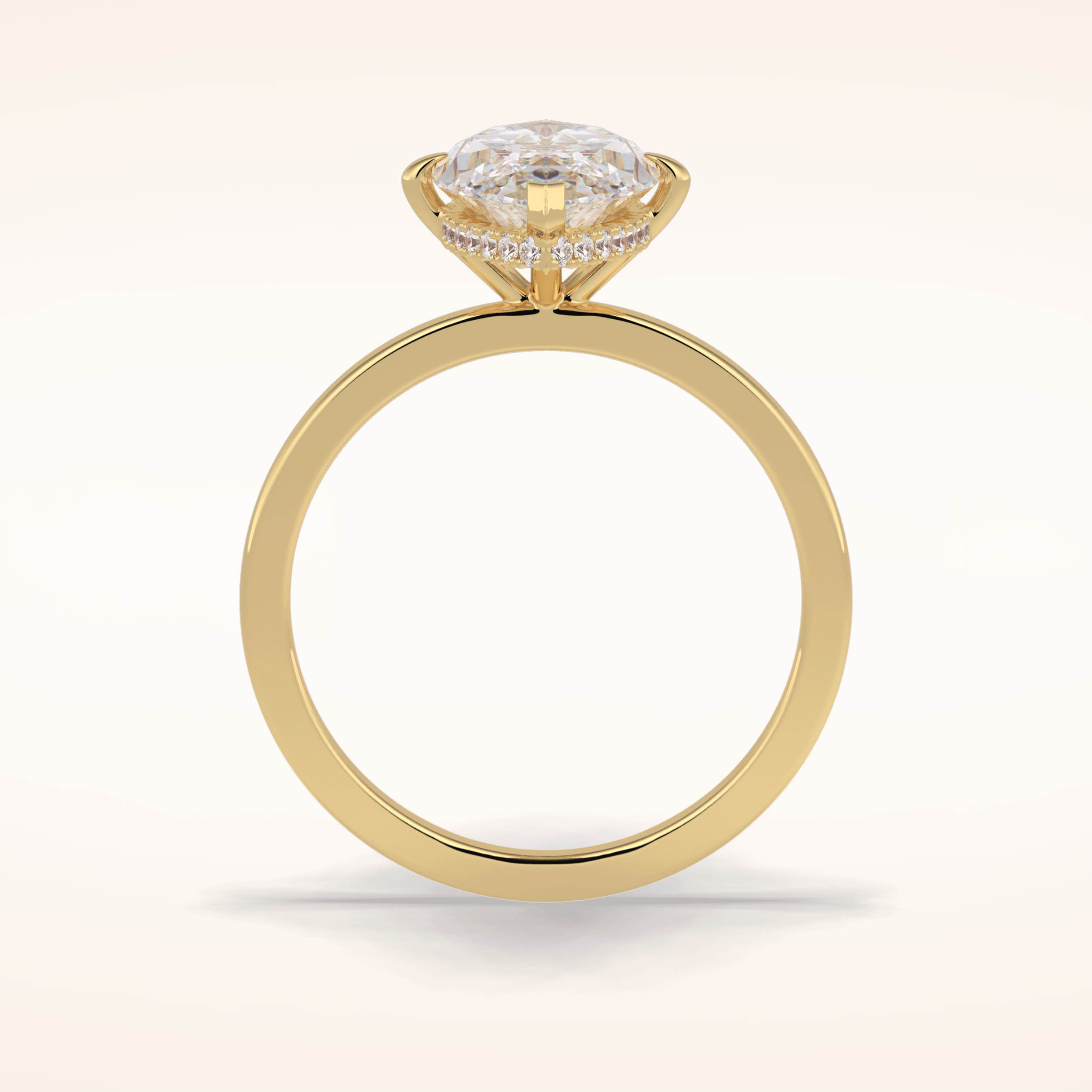 2.79 CT Marquise Shaped Solitaire Moissanite Engagement Ring