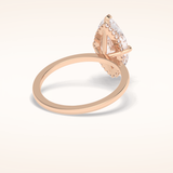 2.79 CT Marquise Shaped Solitaire Moissanite Engagement Ring