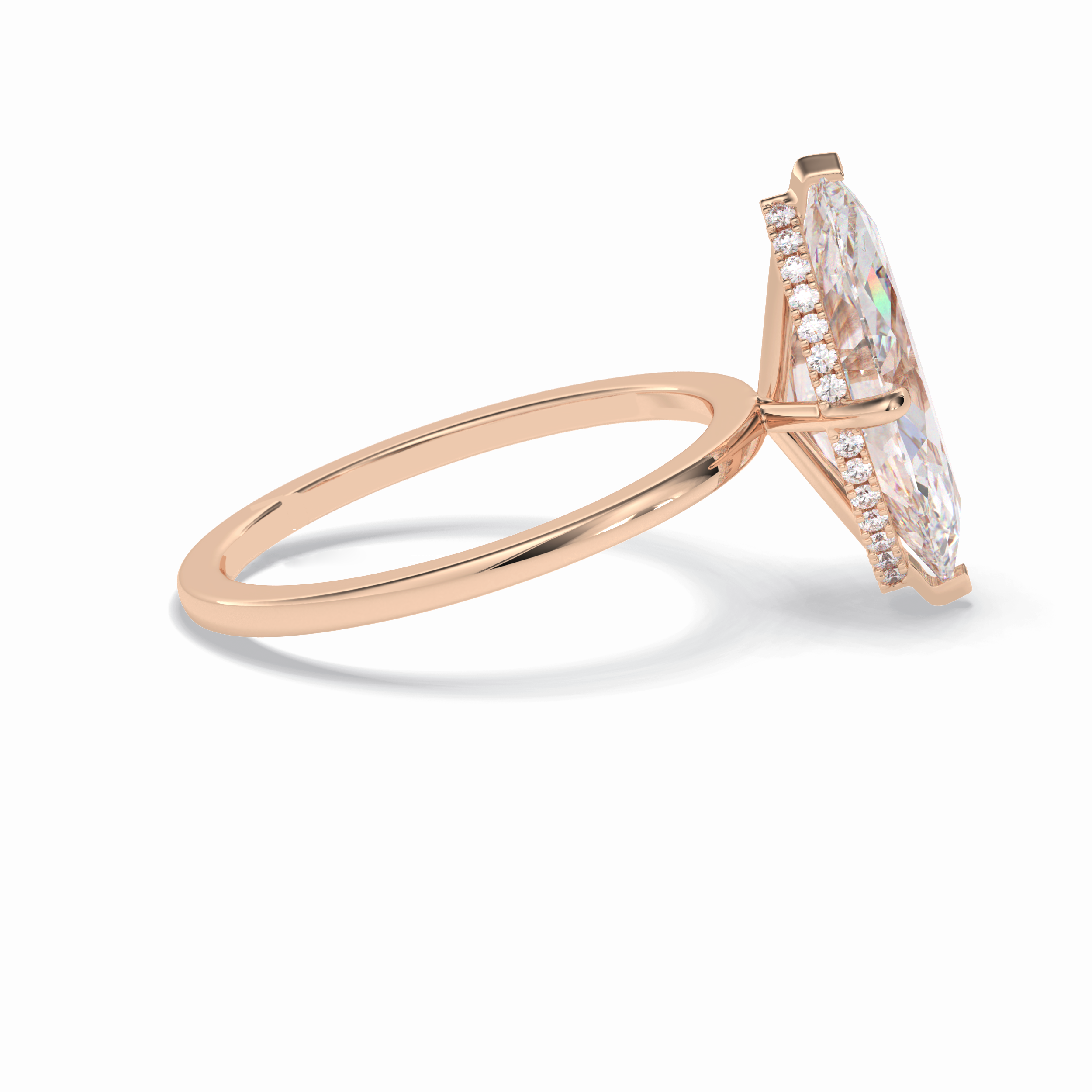 Marquise Solitaire Lab Grown Diamond Engagement Ring