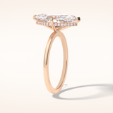 2.79 CT Marquise Shaped Solitaire Moissanite Engagement Ring