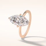 2.79 CT Marquise Shaped Solitaire Moissanite Engagement Ring