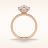 2.79 CT Marquise Shaped Solitaire Moissanite Engagement Ring
