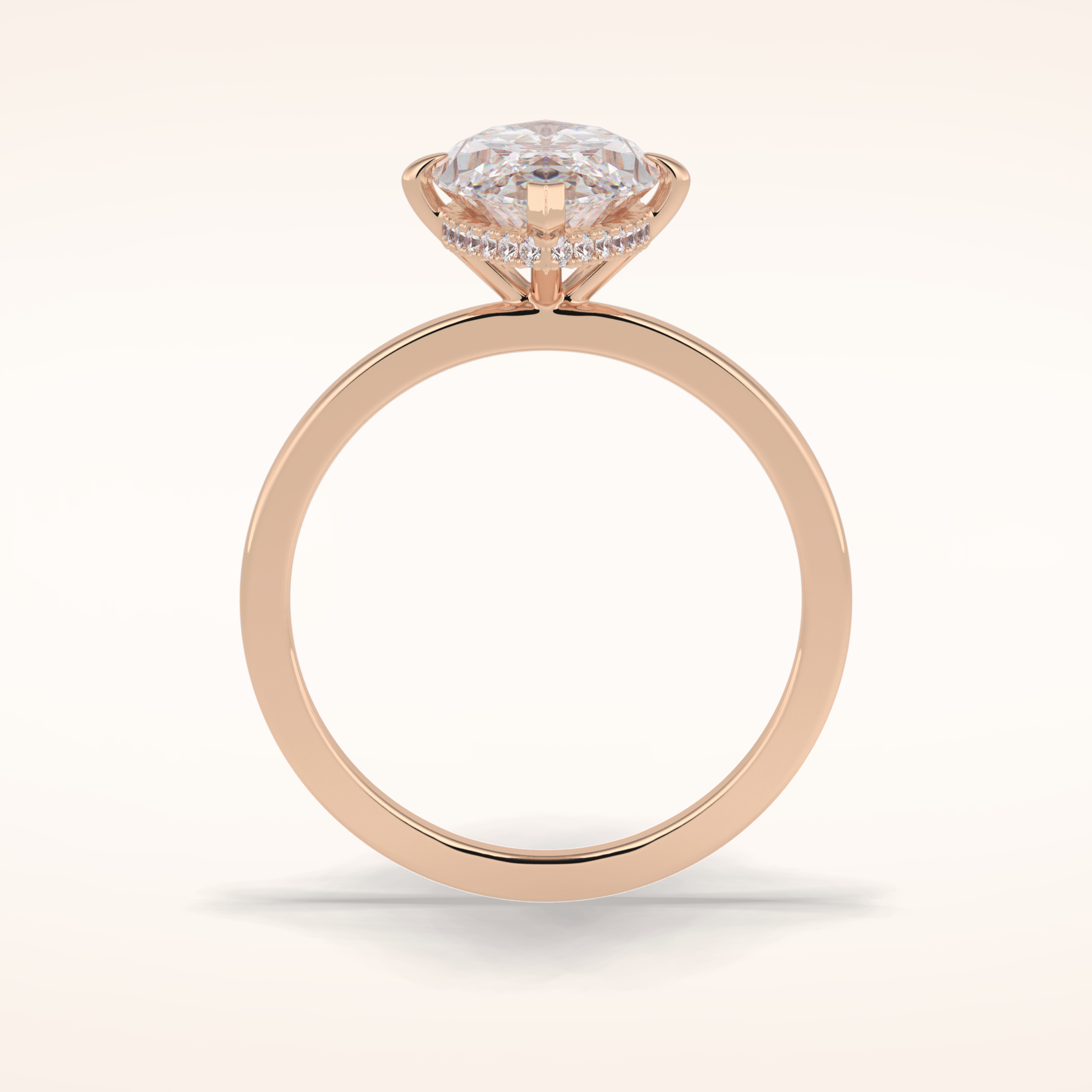 2.79 CT Marquise Shaped Solitaire Moissanite Engagement Ring