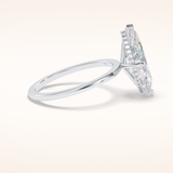 2.79 CT Marquise Shaped Solitaire Moissanite Engagement Ring