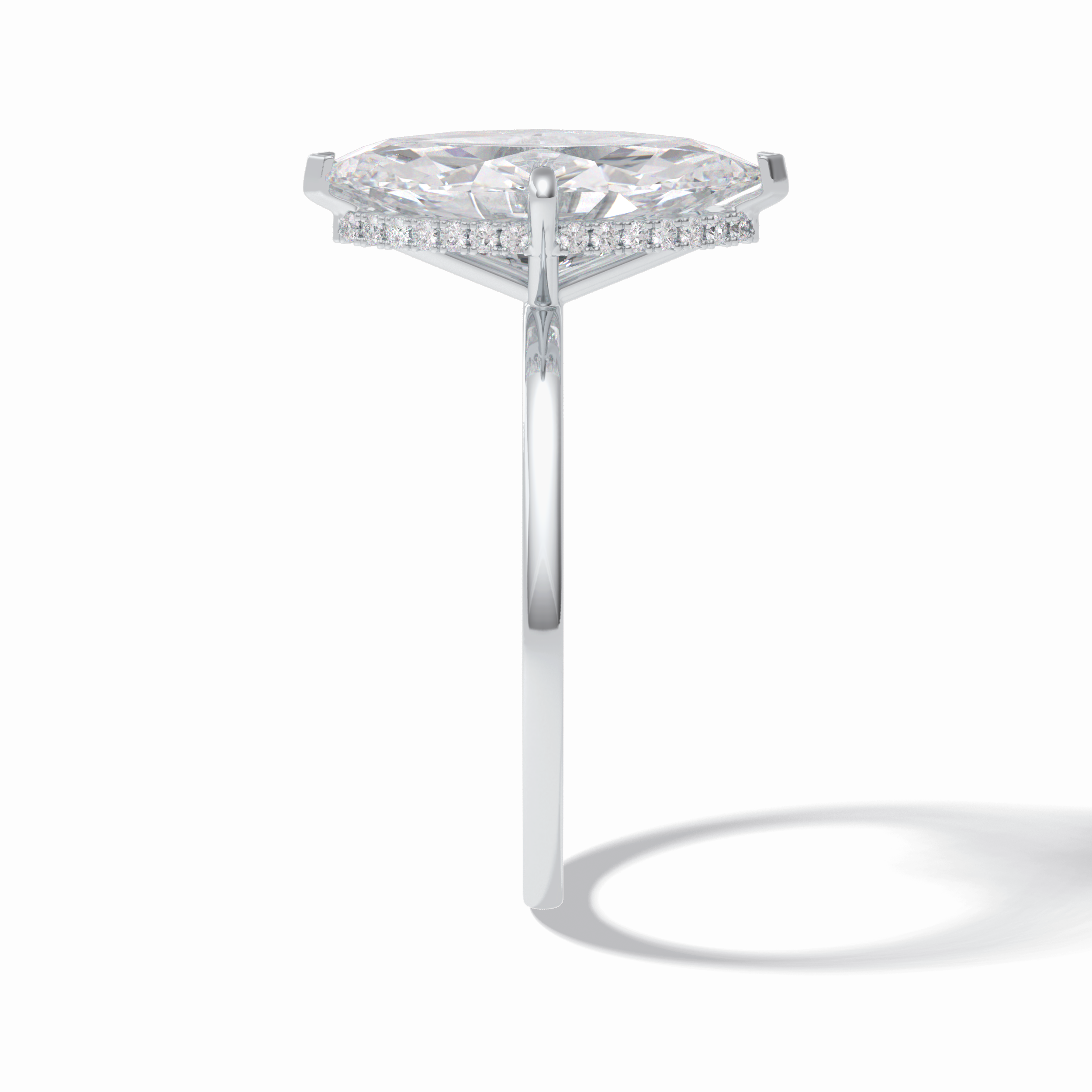 Marquise Solitaire Lab Grown Diamond Engagement Ring