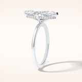 2.79 CT Marquise Shaped Solitaire Moissanite Engagement Ring