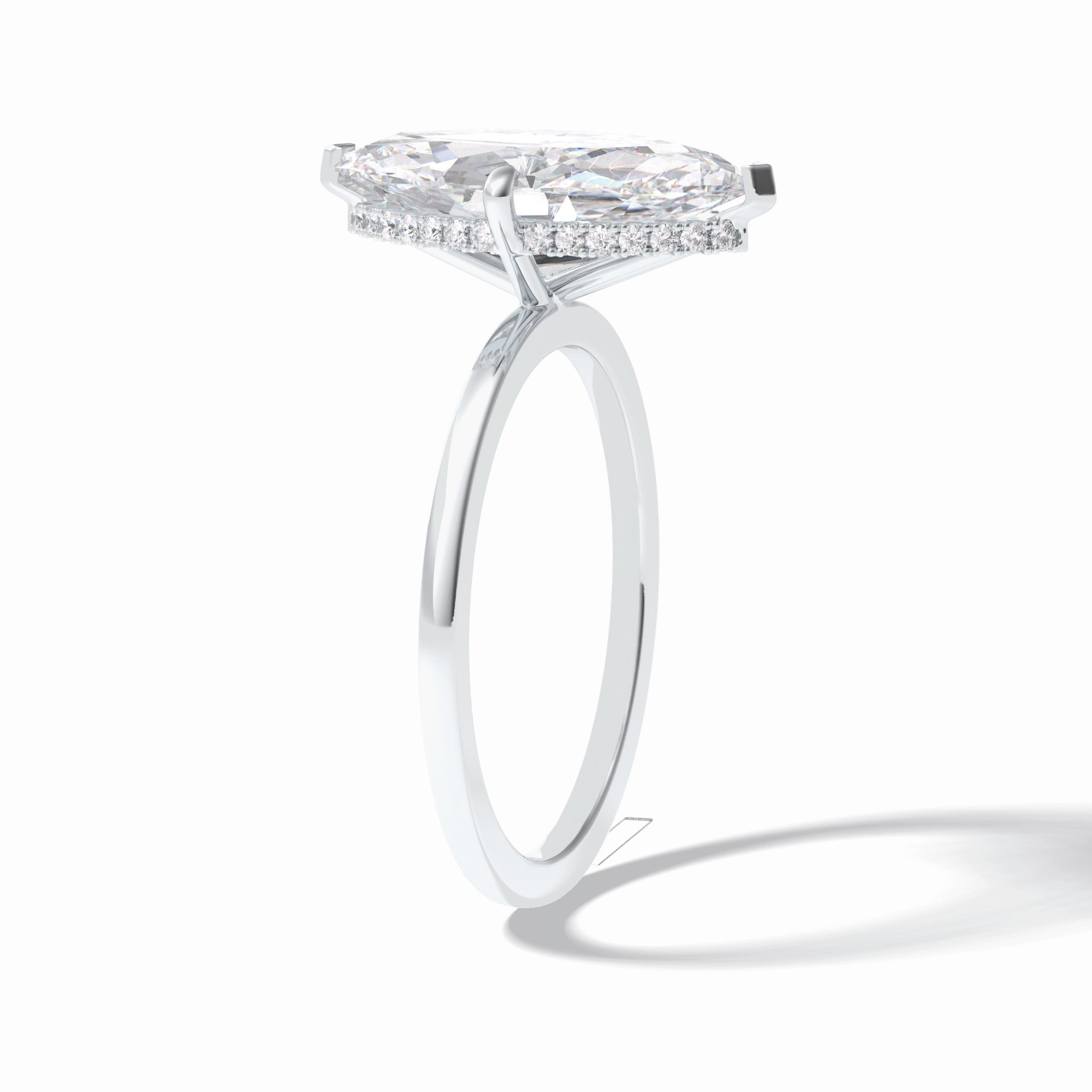 Marquise Solitaire Lab Grown Diamond Engagement Ring