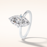 2.79 CT Marquise Shaped Solitaire Moissanite Engagement Ring
