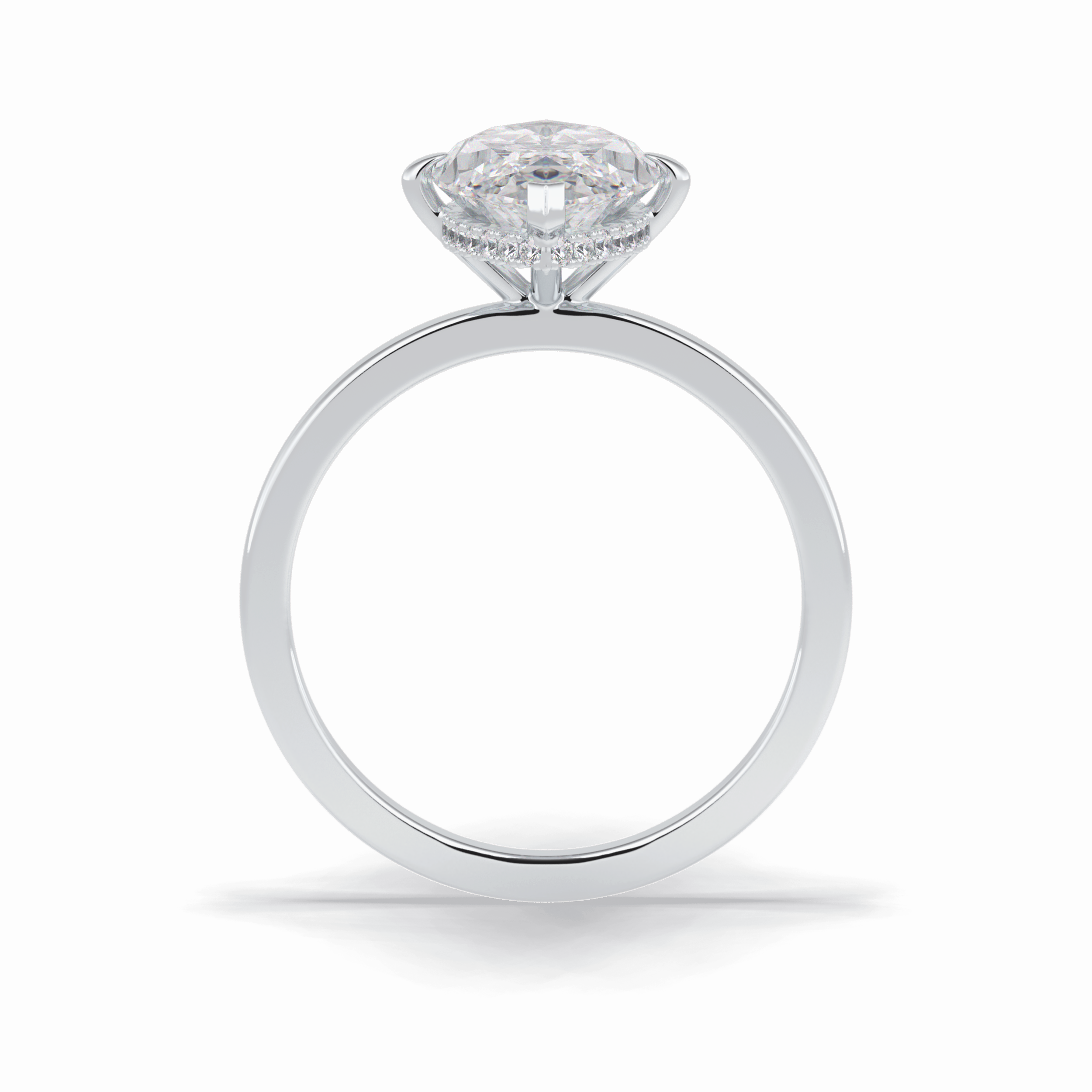 Marquise Solitaire Lab Grown Diamond Engagement Ring