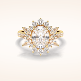 2.5 CT Round Shaped Hidden Halo & Pave Moissanite Engagement Ring