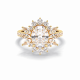 Oval Halo & Pave Lab Grown Diamond Engagement Ring