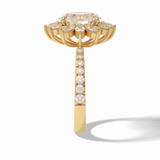 Oval Halo & Pave Lab Grown Diamond Engagement Ring