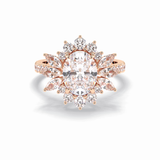 Oval Halo & Pave Lab Grown Diamond Engagement Ring