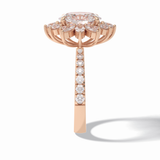 Oval Halo & Pave Lab Grown Diamond Engagement Ring