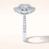 2.5 CT Round Shaped Hidden Halo & Pave Moissanite Engagement Ring