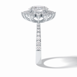 Oval Halo & Pave Lab Grown Diamond Engagement Ring