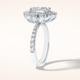 2.5 CT Round Shaped Hidden Halo & Pave Moissanite Engagement Ring