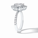 Oval Halo & Pave Lab Grown Diamond Engagement Ring