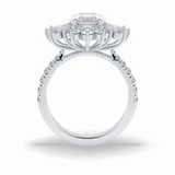 Oval Halo & Pave Lab Grown Diamond Engagement Ring