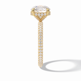 Round Hidden Halo & Pave Lab Grown Diamond Engagement Ring