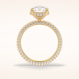 2.5 CT Round Shaped Hidden Halo & Pave Moissanite Engagement Ring