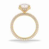 Round Hidden Halo & Pave Lab Grown Diamond Engagement Ring