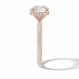 Round Hidden Halo & Pave Lab Grown Diamond Engagement Ring