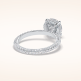 2.5 CT Round Shaped Hidden Halo & Pave Moissanite Engagement Ring