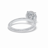 Round Hidden Halo & Pave Lab Grown Diamond Engagement Ring