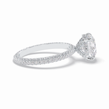 Round Hidden Halo & Pave Lab Grown Diamond Engagement Ring