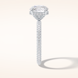 2.5 CT Round Shaped Hidden Halo & Pave Moissanite Engagement Ring