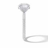 Round Hidden Halo & Pave Lab Grown Diamond Engagement Ring
