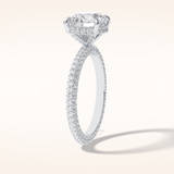 2.5 CT Round Shaped Hidden Halo & Pave Moissanite Engagement Ring