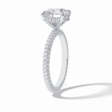 Round Hidden Halo & Pave Lab Grown Diamond Engagement Ring