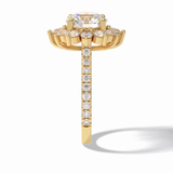 Round Cut Halo & Pave Lab Grown Diamond Engagement Ring