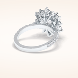 2.5 CT Round Shaped Halo & Pave Moissanite Engagement Ring