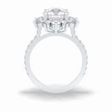 Round Cut Halo & Pave Lab Grown Diamond Engagement Ring