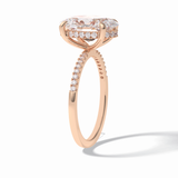 Oval Cut Hidden Halo & Pave Lab Grown Diamond Engagement Ring