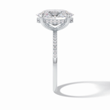 Oval Cut Hidden Halo & Pave Lab Grown Diamond Engagement Ring