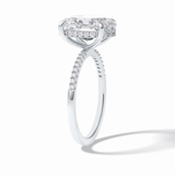 Oval Cut Hidden Halo & Pave Lab Grown Diamond Engagement Ring