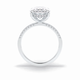 Oval Cut Hidden Halo & Pave Lab Grown Diamond Engagement Ring